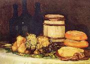 Francisco de Goya Stilleben mit Fruchten, Flaschen, Broten oil